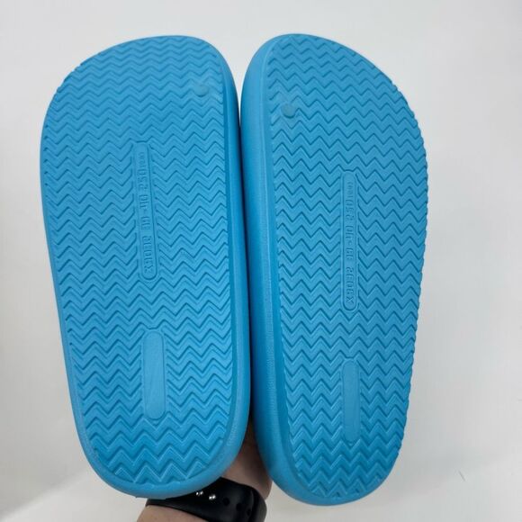 Beach Slides By J Slides Turquoise and Yellow Size 8 New in box - Picture 4 of 6